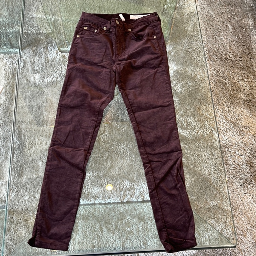 Rag & bone jeans velvet